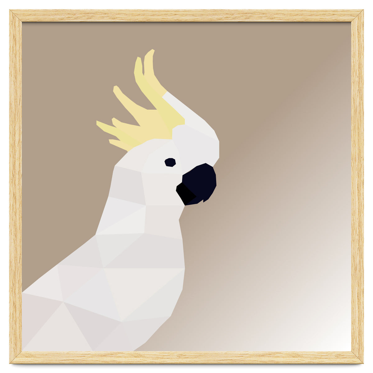 Cockatoo Bird Low Poly Art