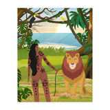 Boho Girl with Lion (Print Only) thumbnail