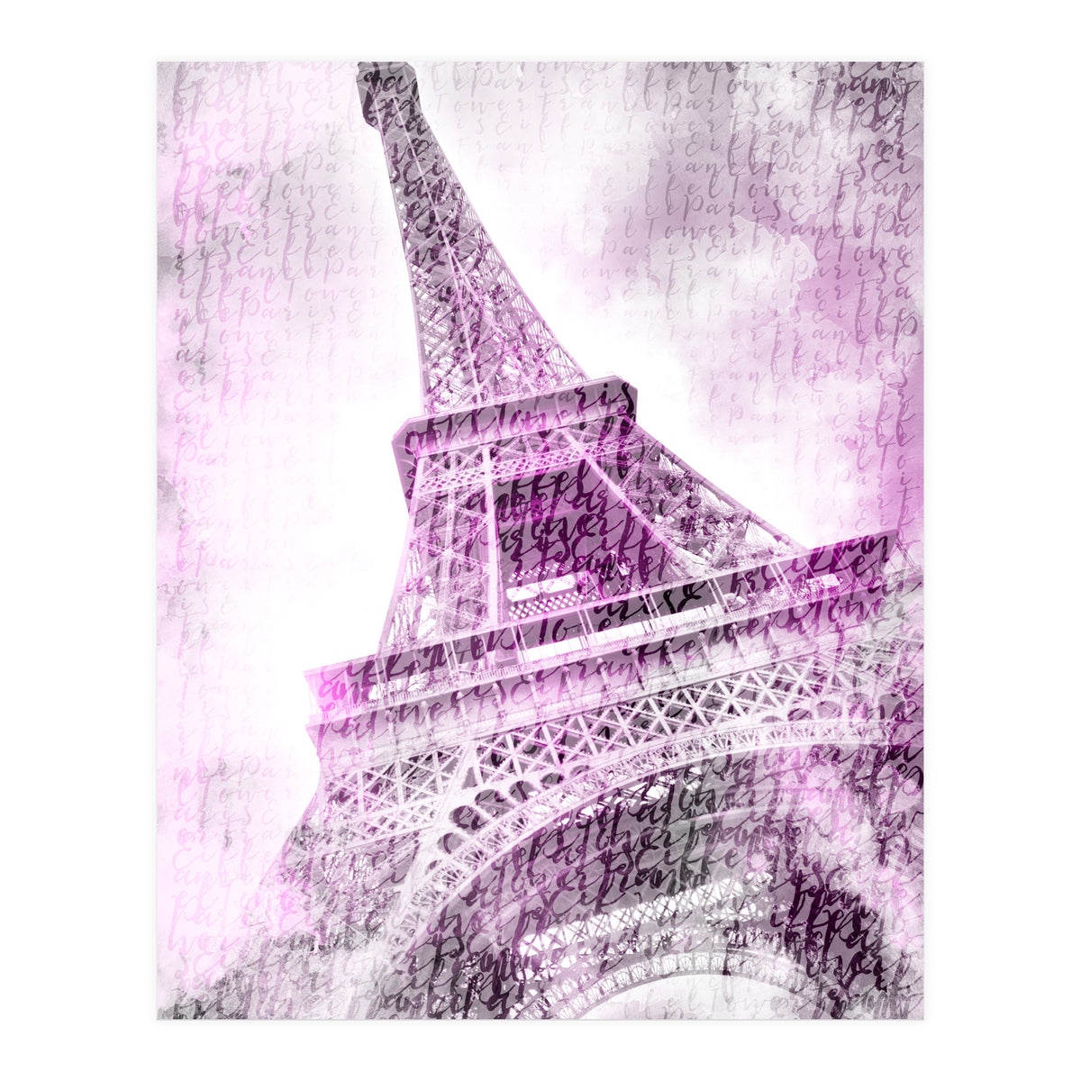 PARIS Watercolor Eiffel Tower | pink (Print Only)