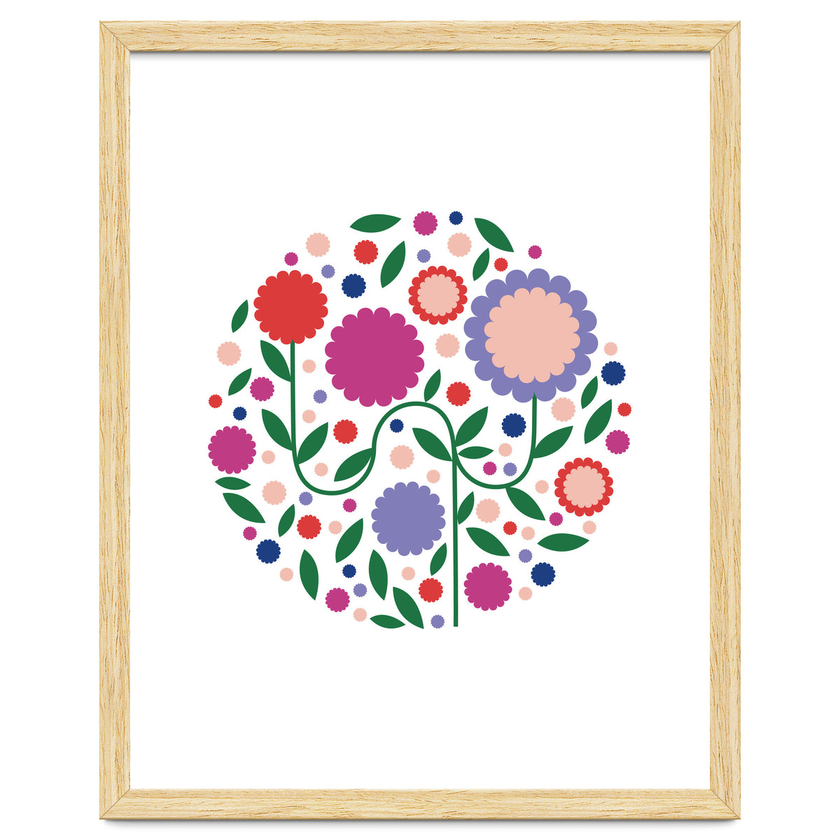 happy colorful flowers