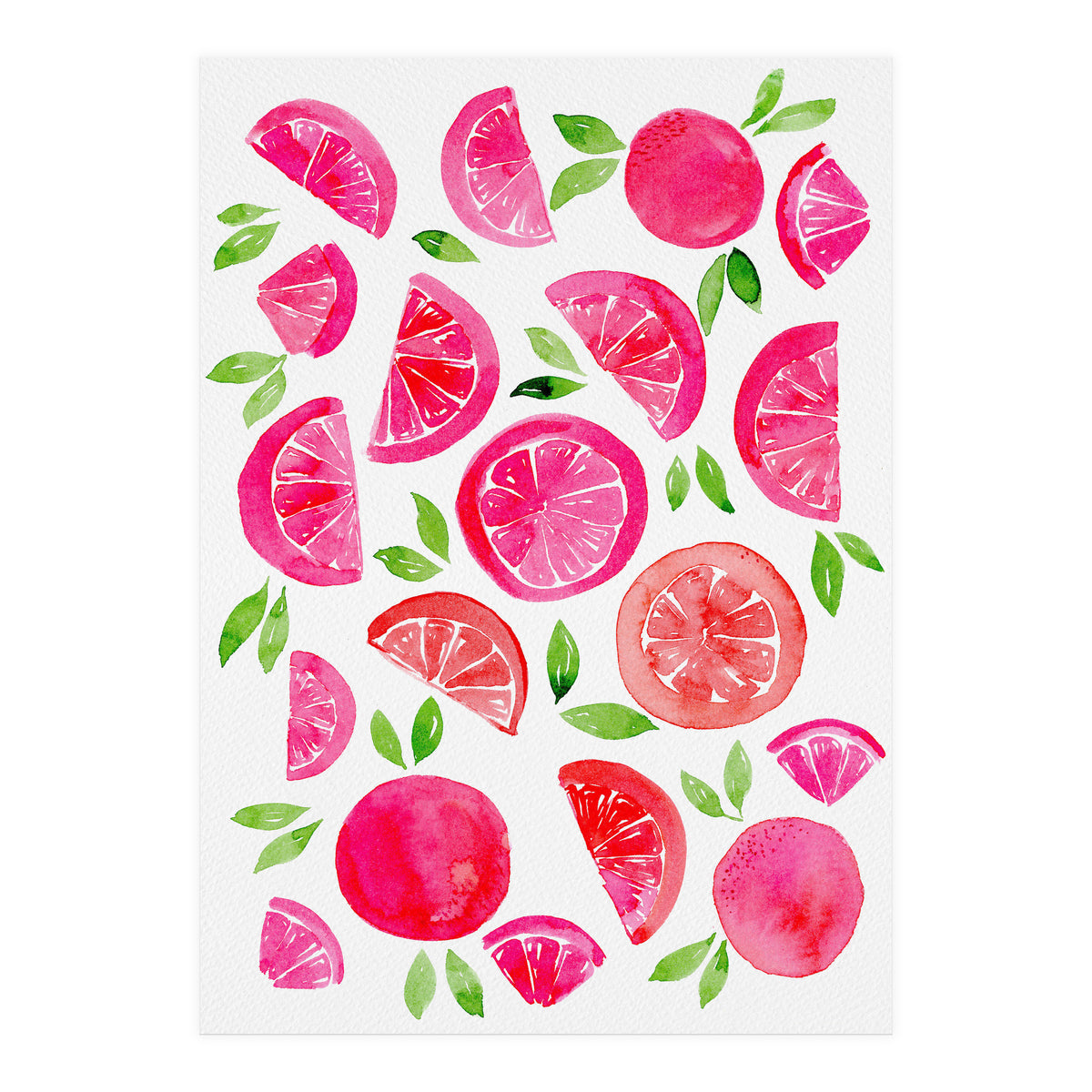 Watercolor Grapefruit (Print Only)