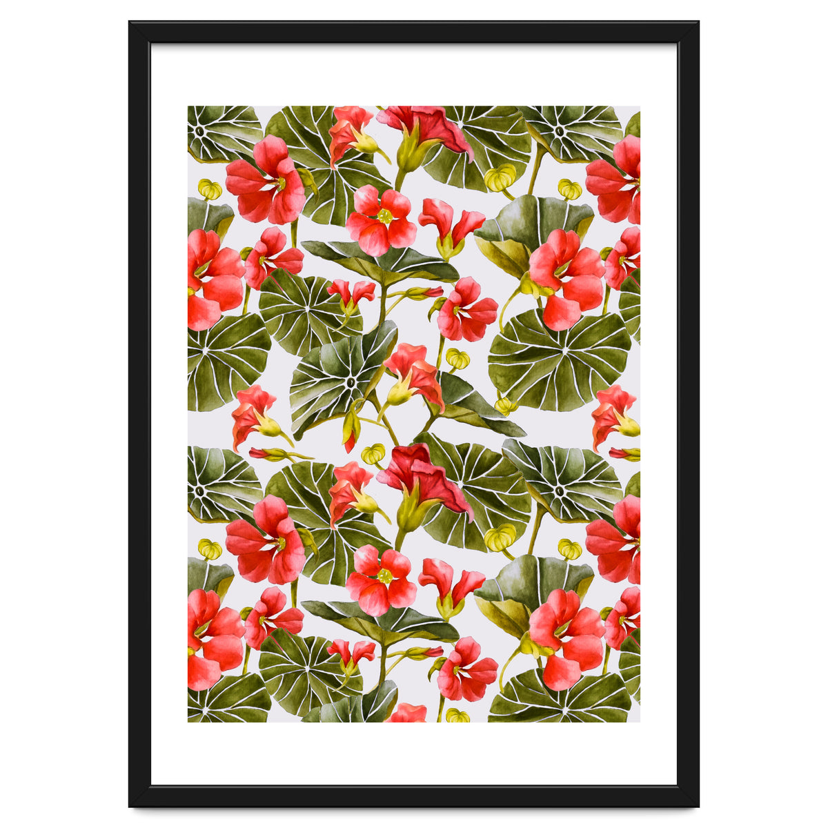 Nasturtiums watercolor 02