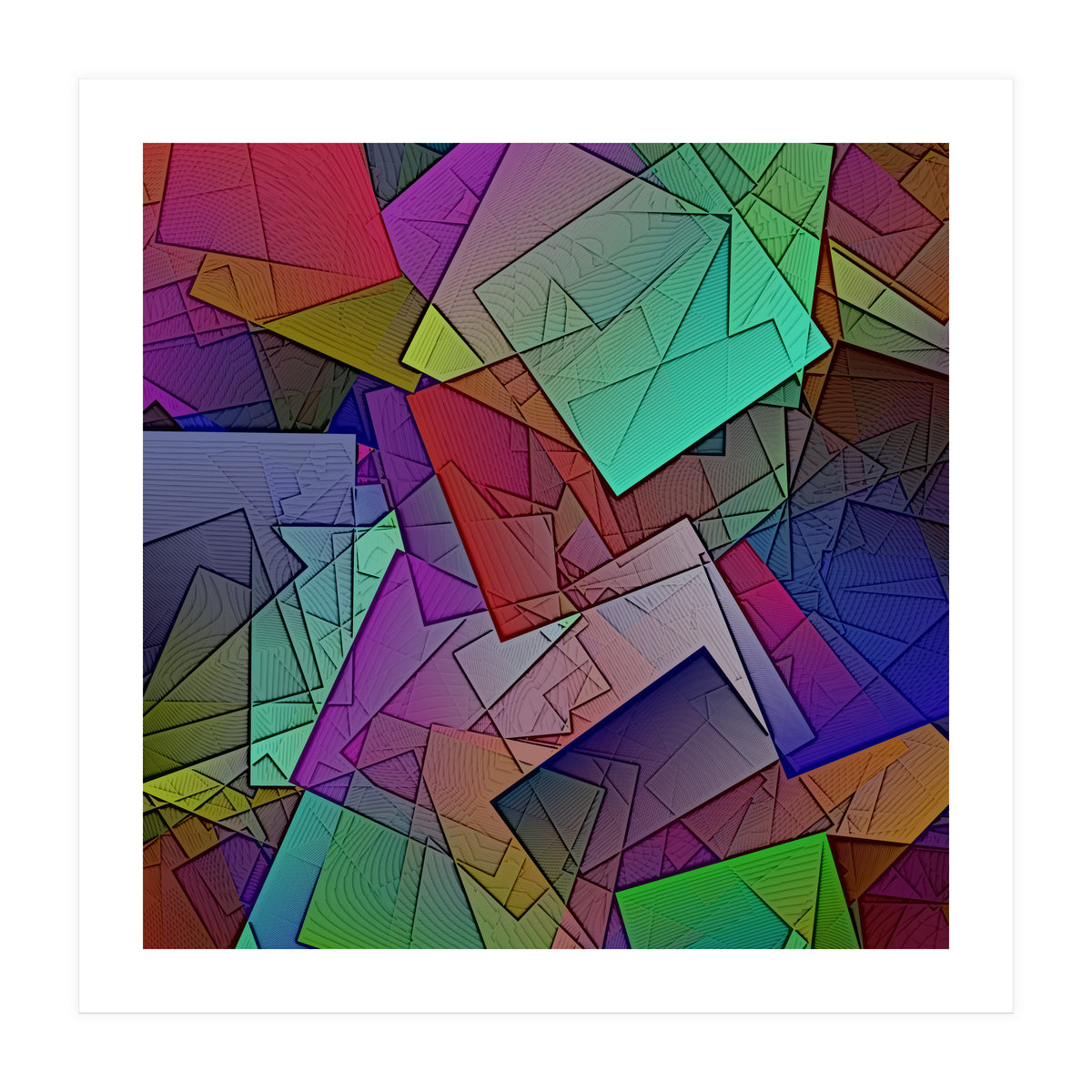 Squares In Drawing (Print Only)