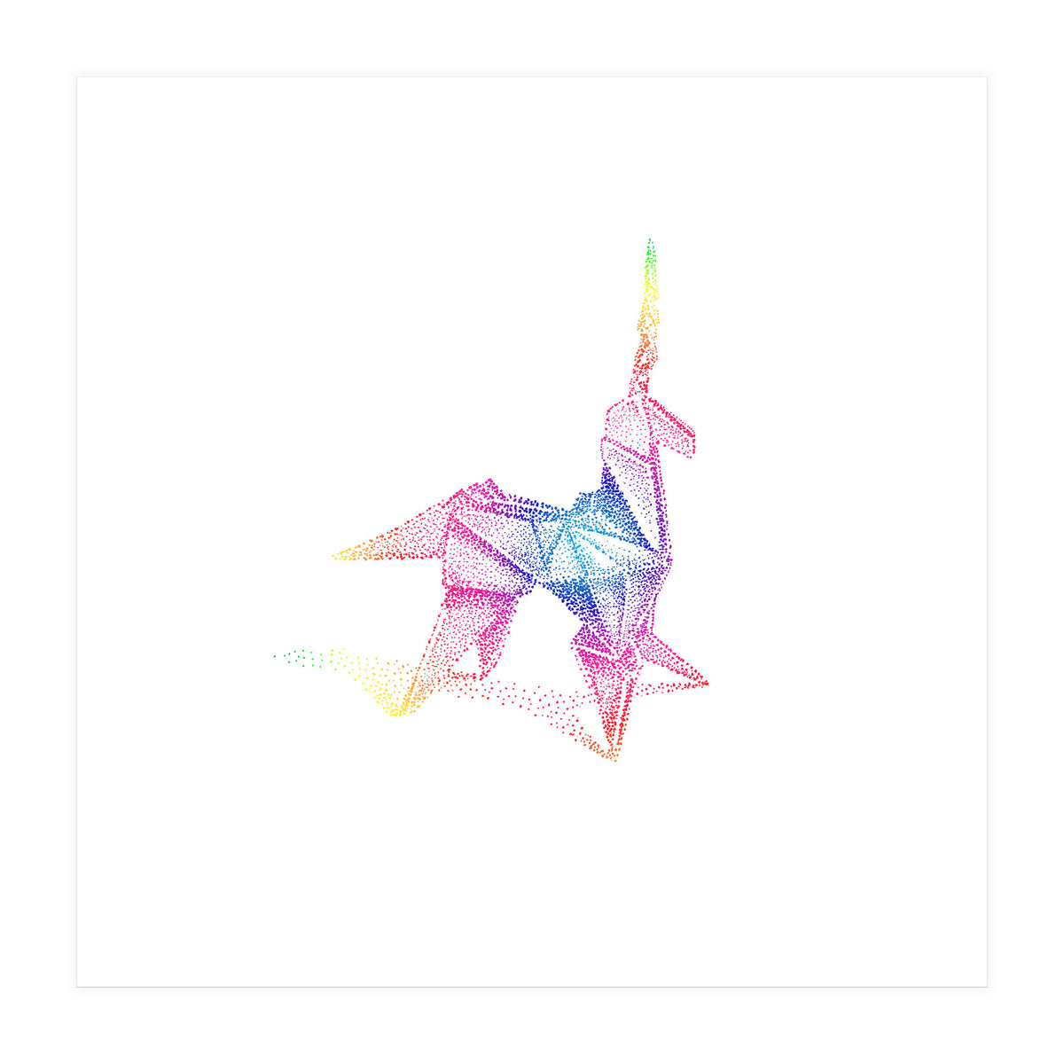 Rainbow Unicorn Origami (Print Only)