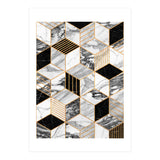 Marble Cubes 2 - Black and White (Print Only) thumbnail