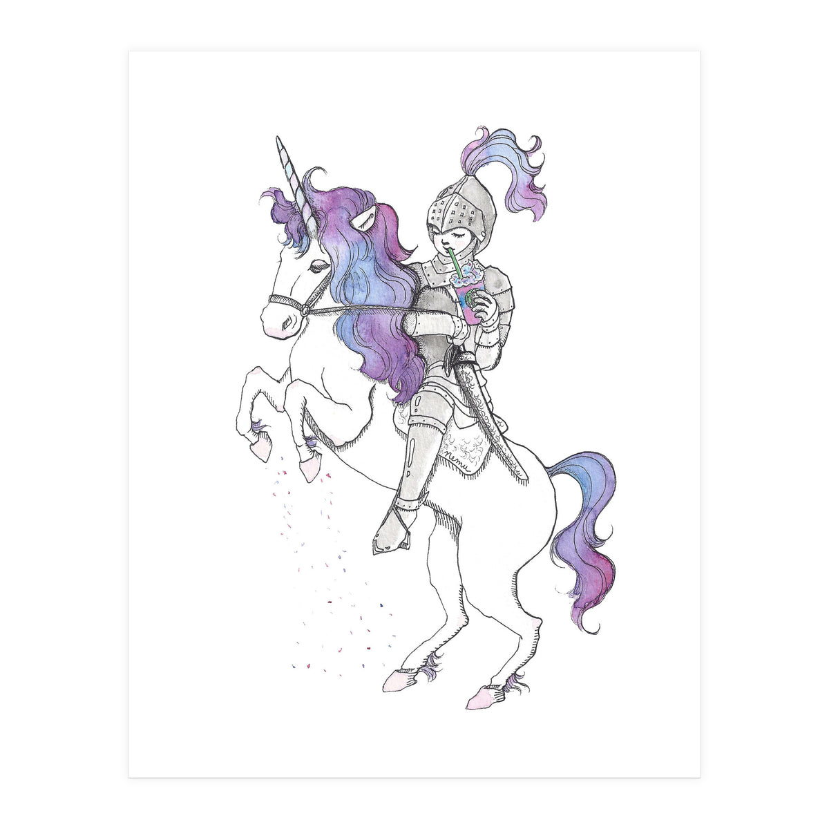 Unicorn Knight (Print Only)