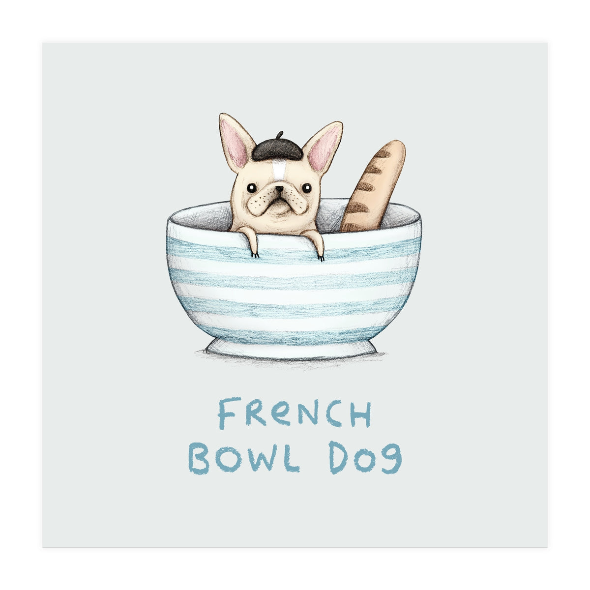 French Bowl Dog (Print Only)