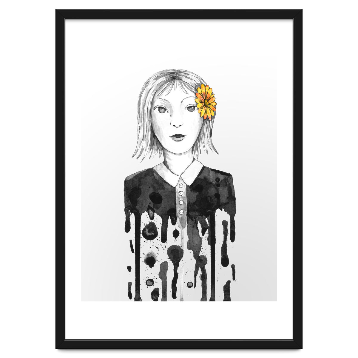 Flower dripping girl