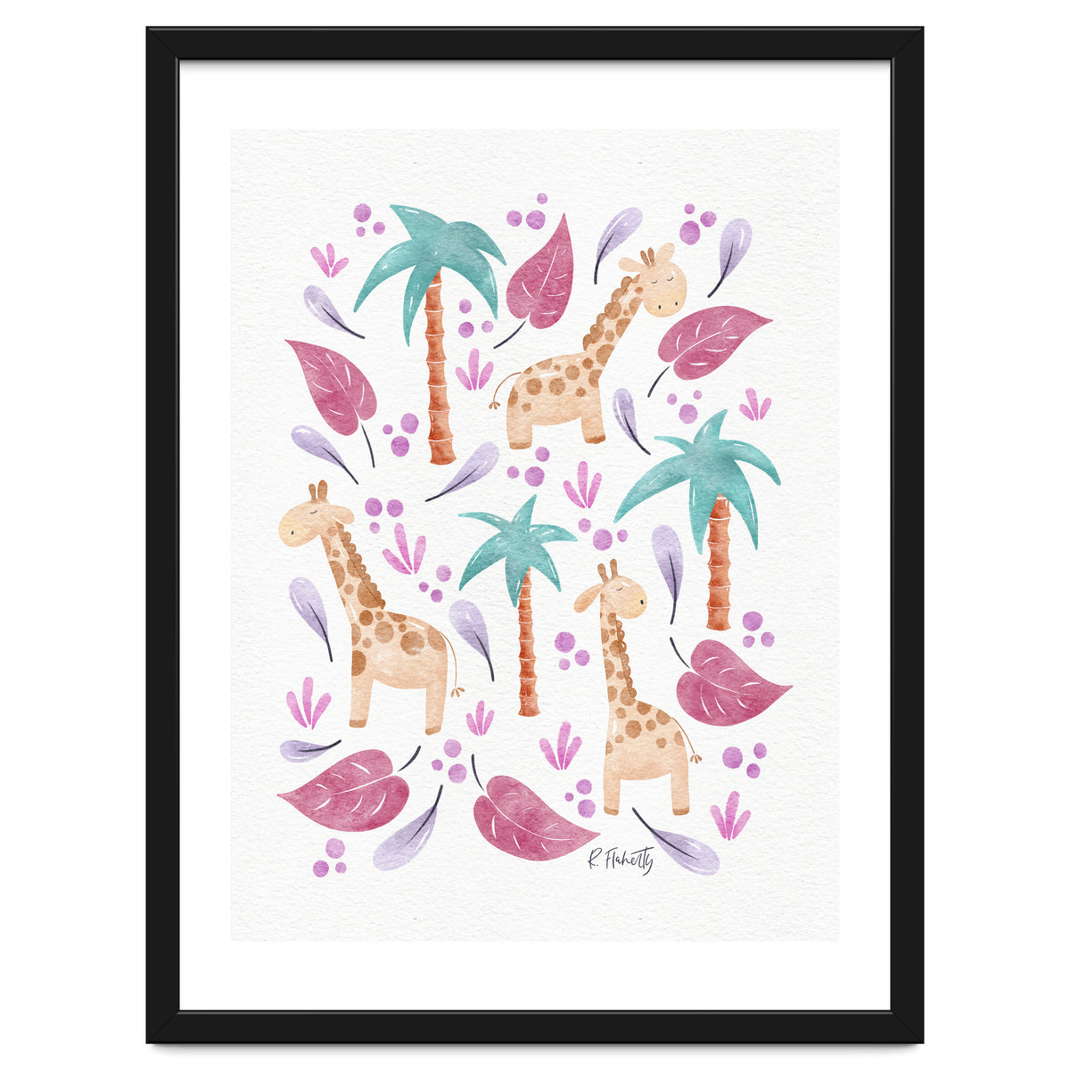 Jungle Giraffes | Pink