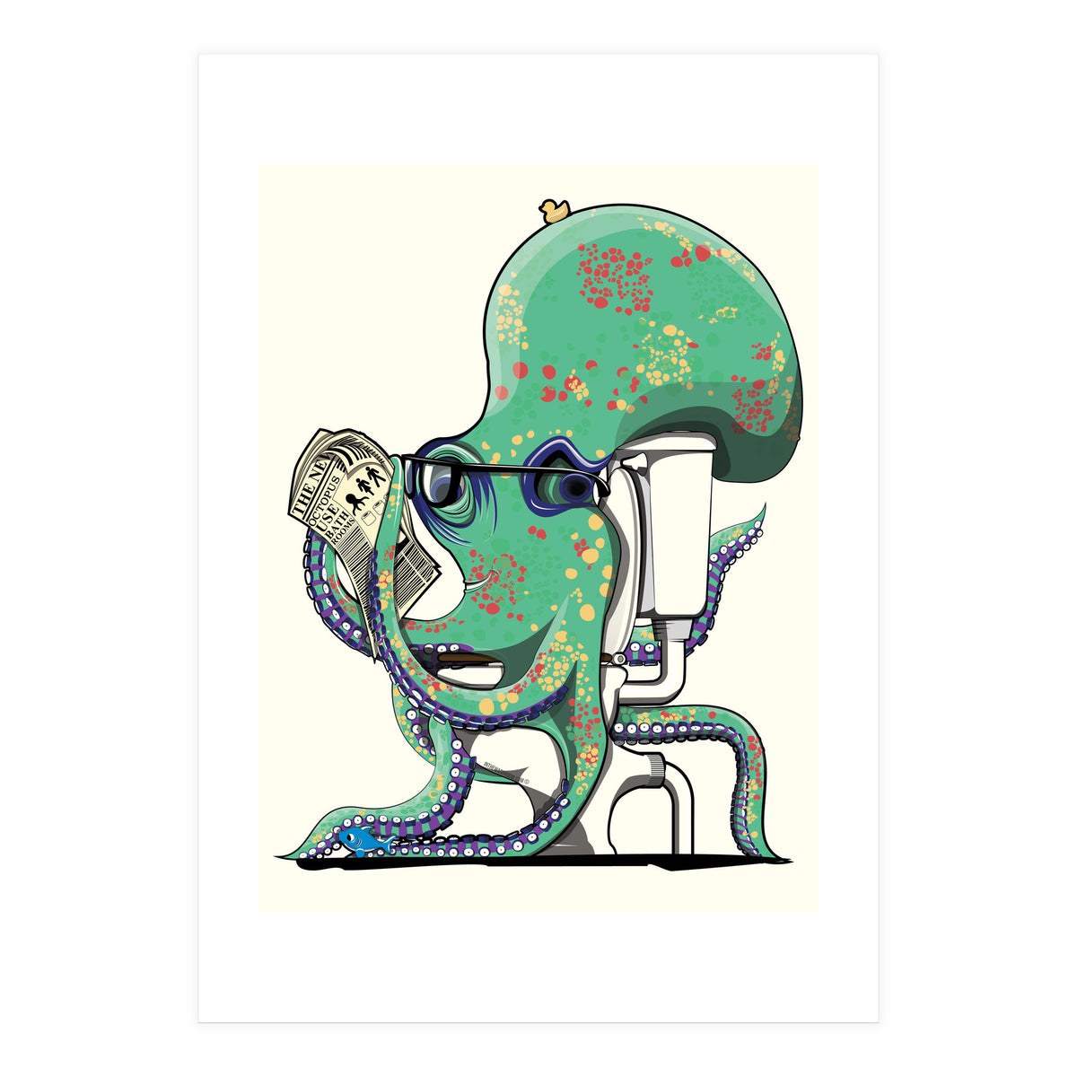 Octopus on the Toilet (Print Only)