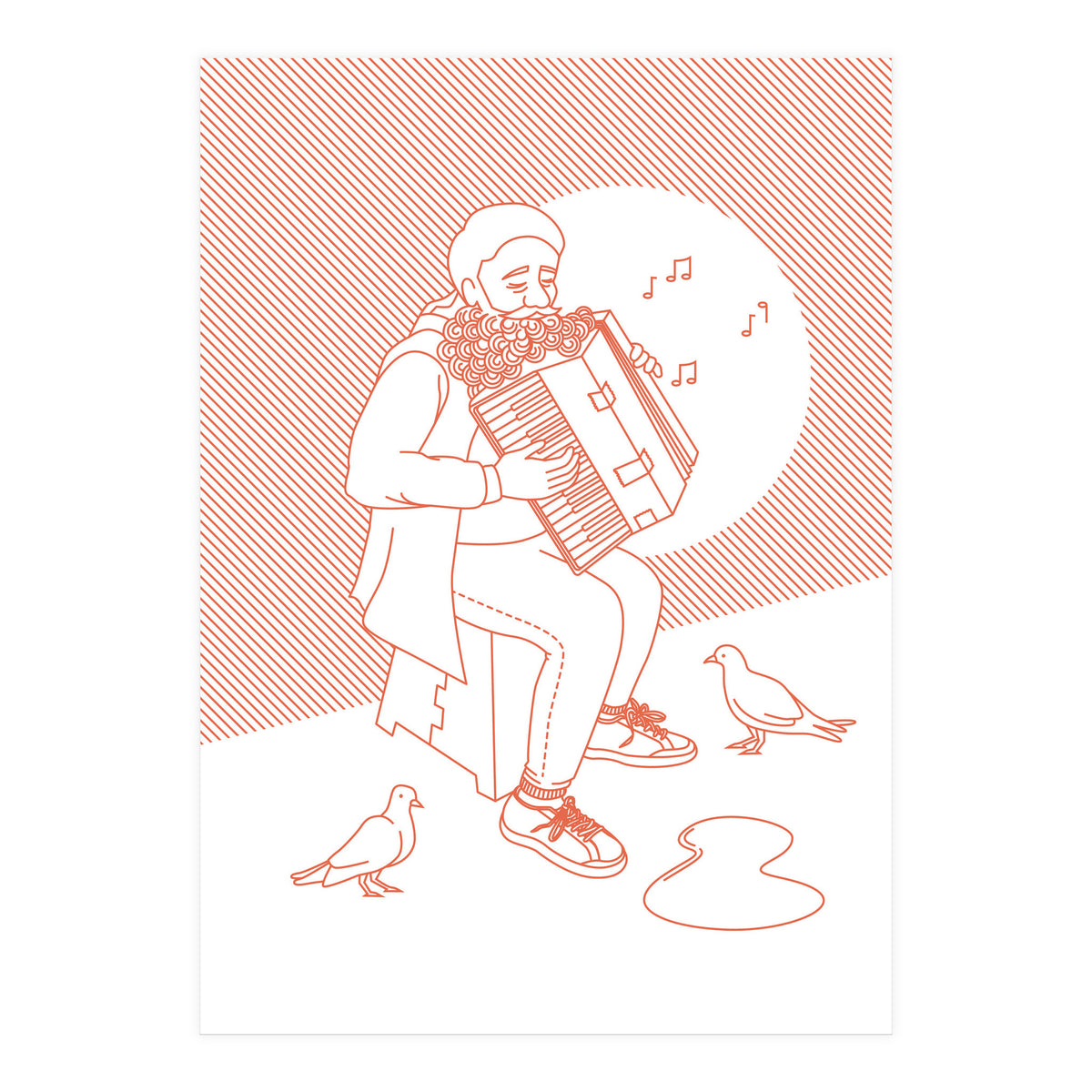 "For Love Not Money" in Orange (Print Only)