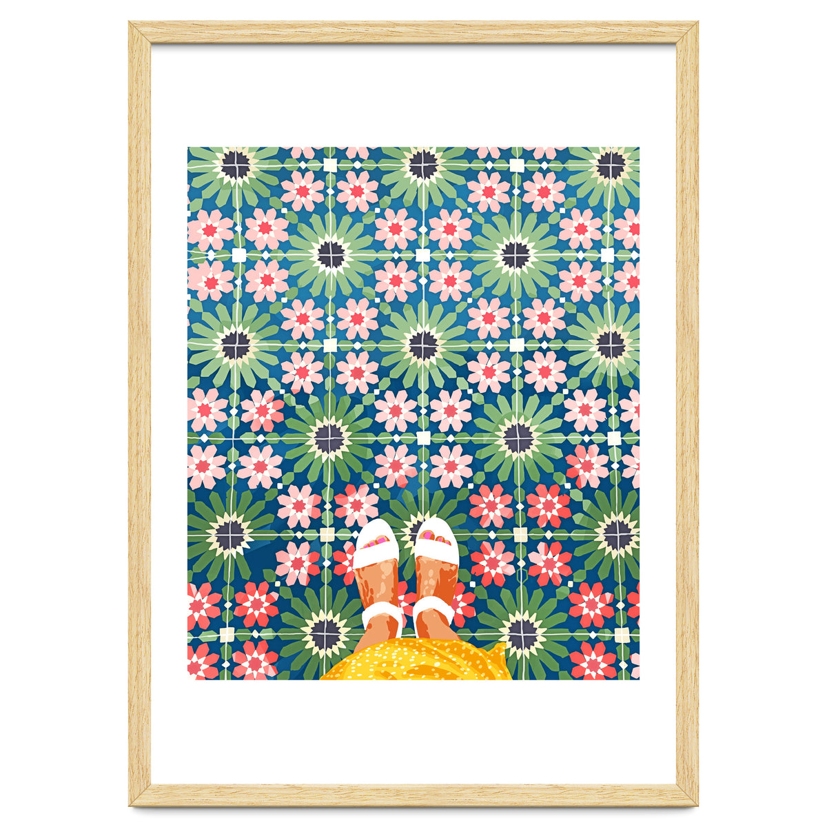 For The Love of Tiles | Moroccan Modern Bohemian Décor | Exotic Travel Watercolor Painting