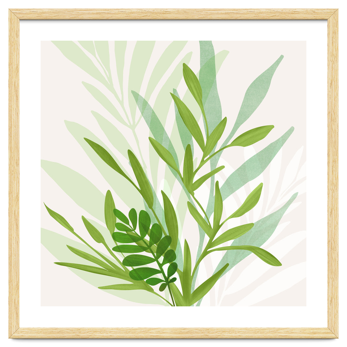 Wild Greenery Abstract Botanical