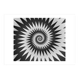 Black & White Abstract Spiral  (Print Only) thumbnail