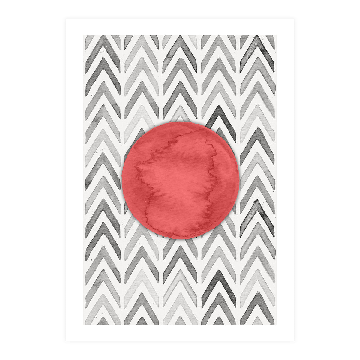 Red Bubble Chevron Pattern (Print Only)