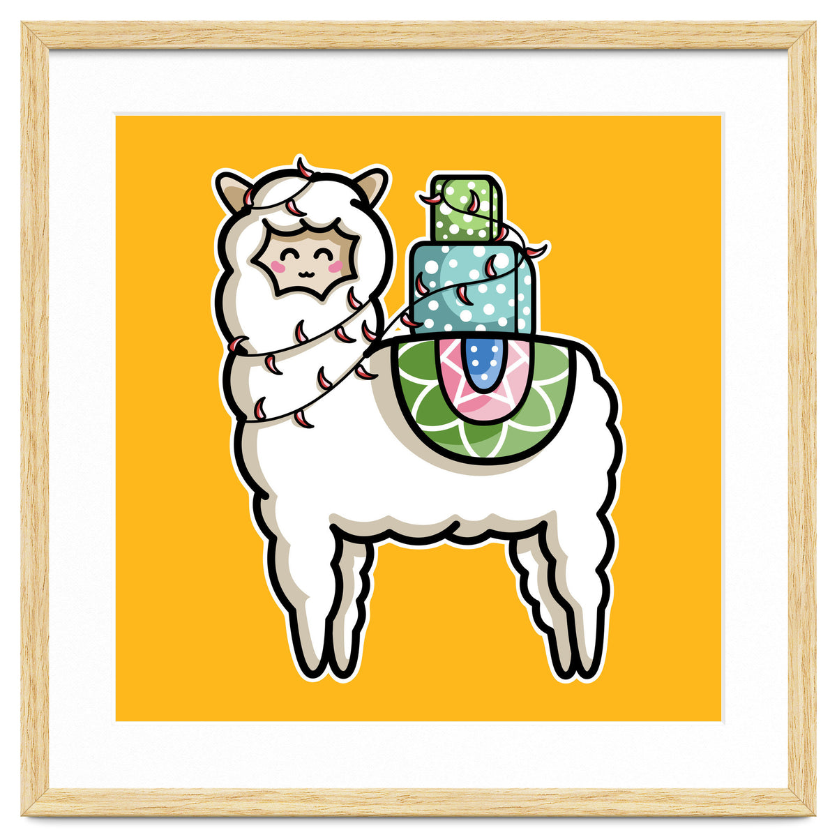 Kawaii Cute Gift Carrying Llama