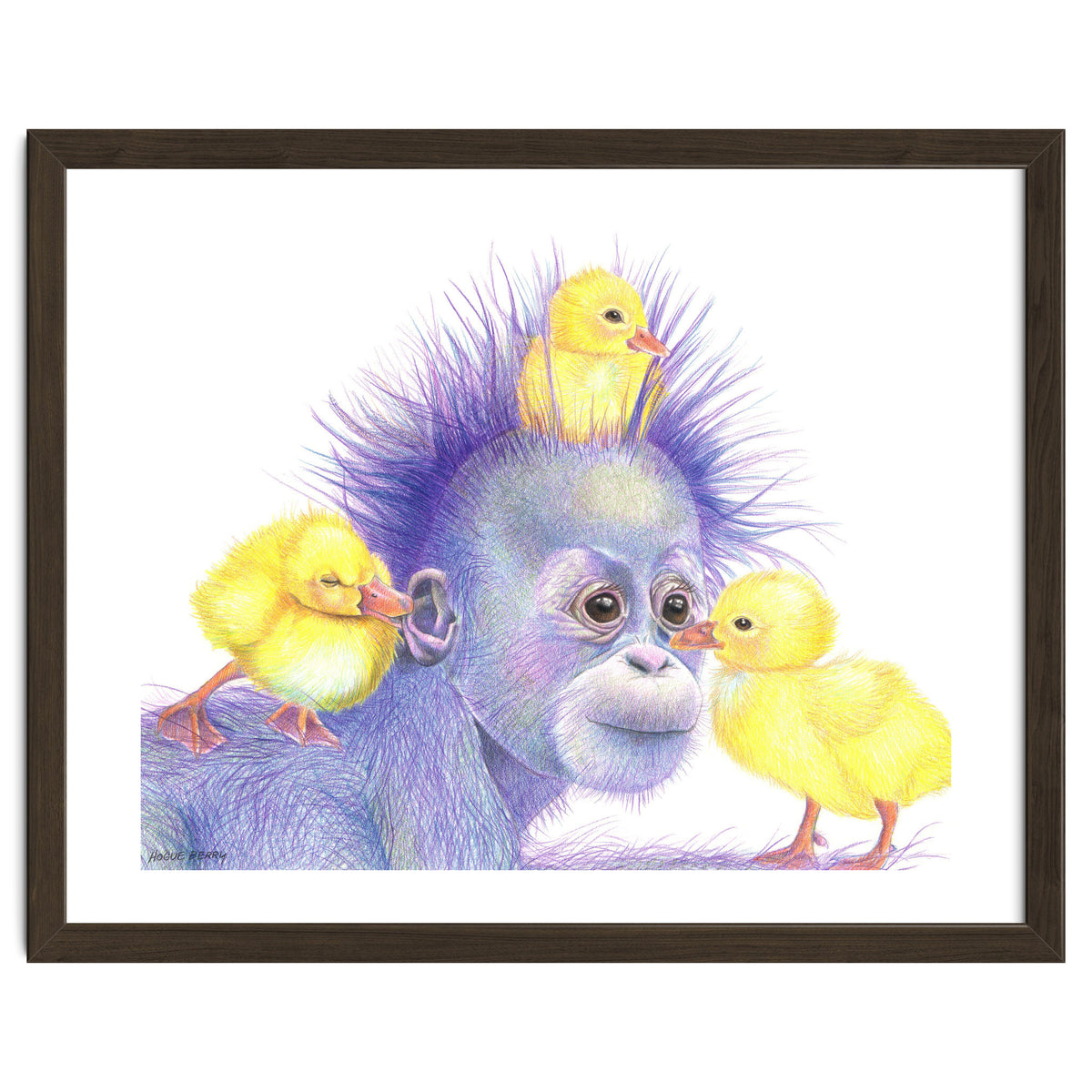 Purple Orangutan and Ducks