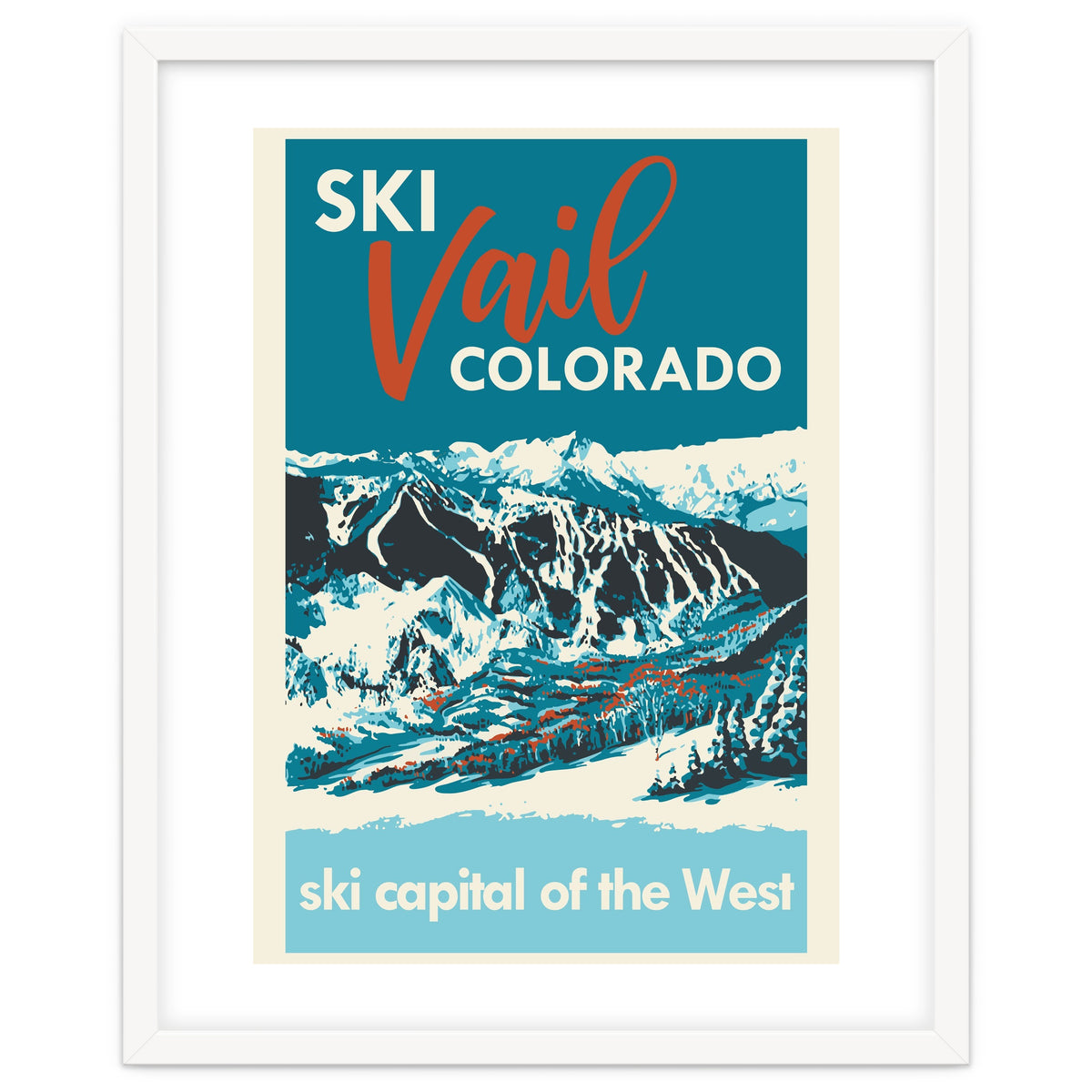 Vintage Vail ski poster