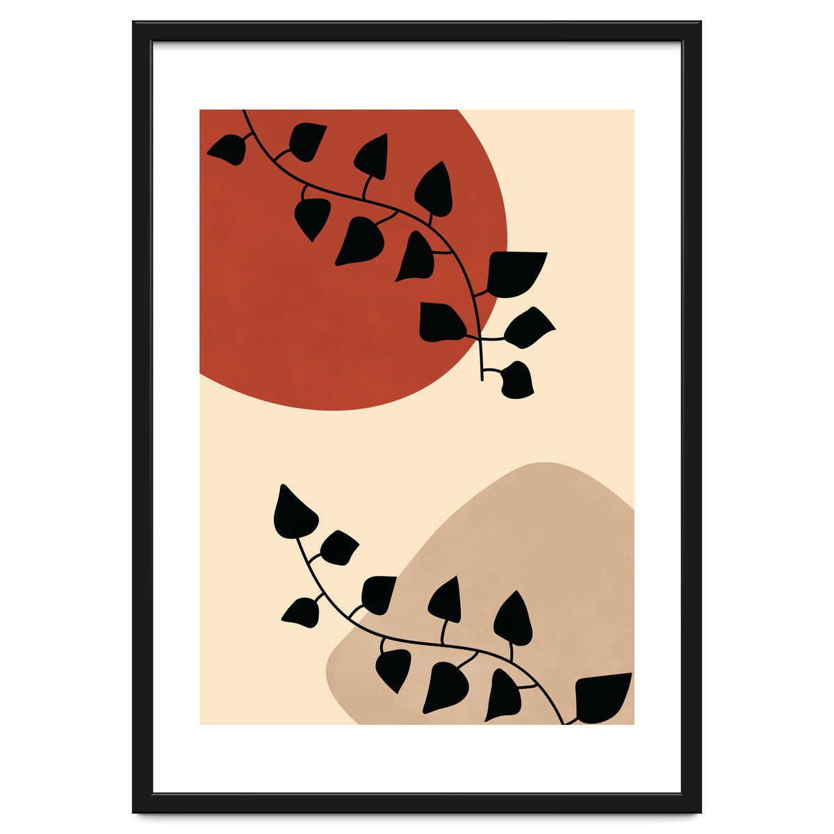 Abstract Boho Botanical Pothos Leaf