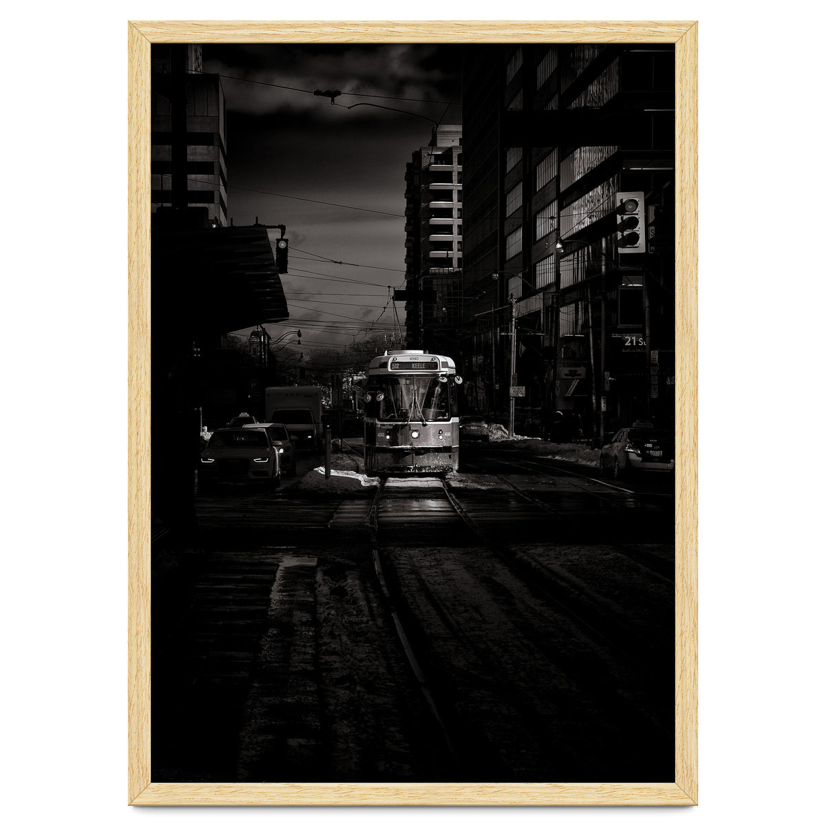 The 512 St. Clair Streetcar Toronto Canada Toned Version