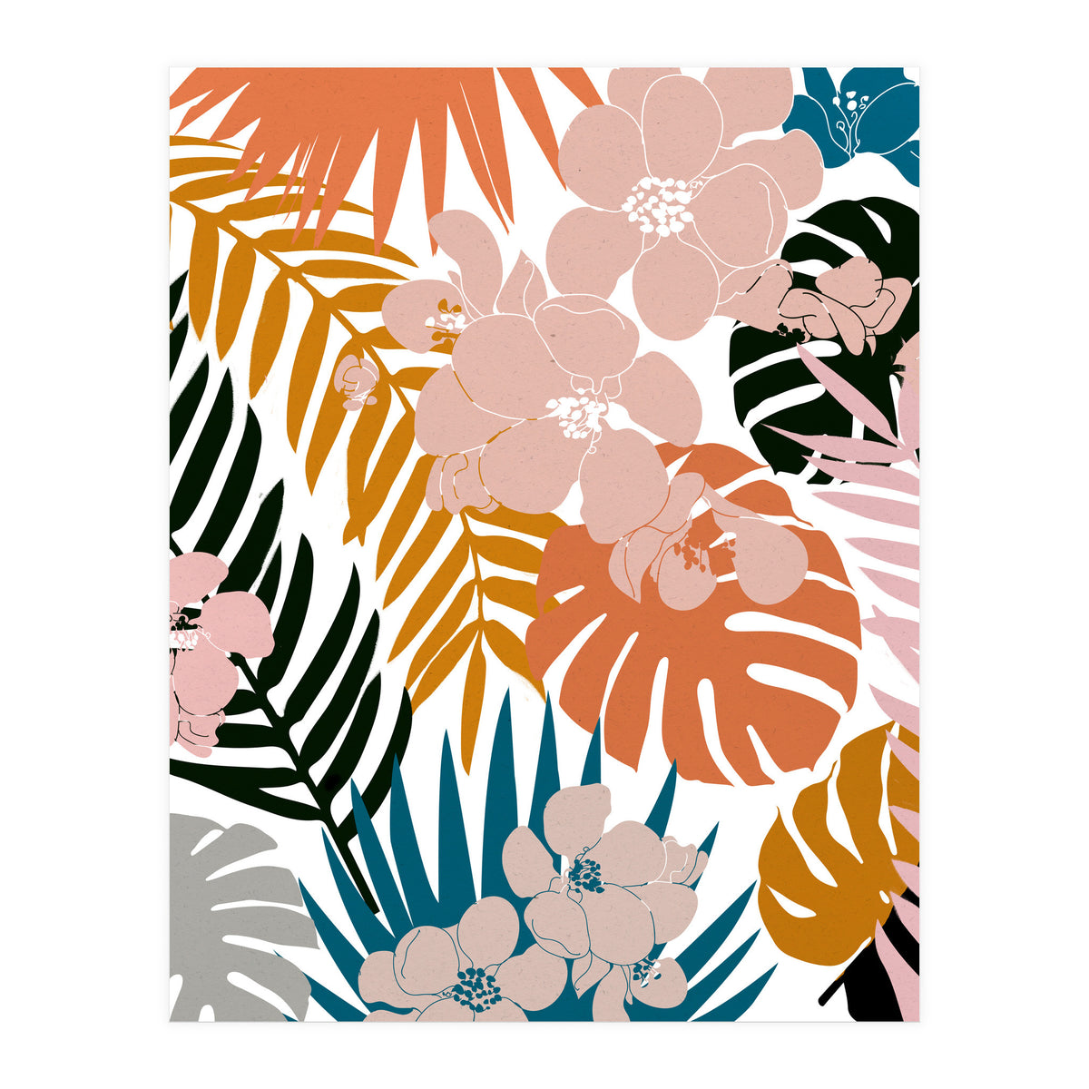 Palms And Bloom (Print Only)