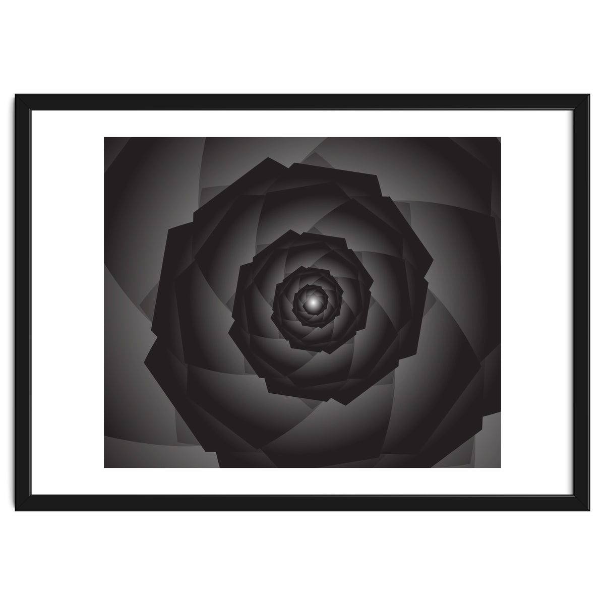 Mono Chrome Tech Spiral Pattern