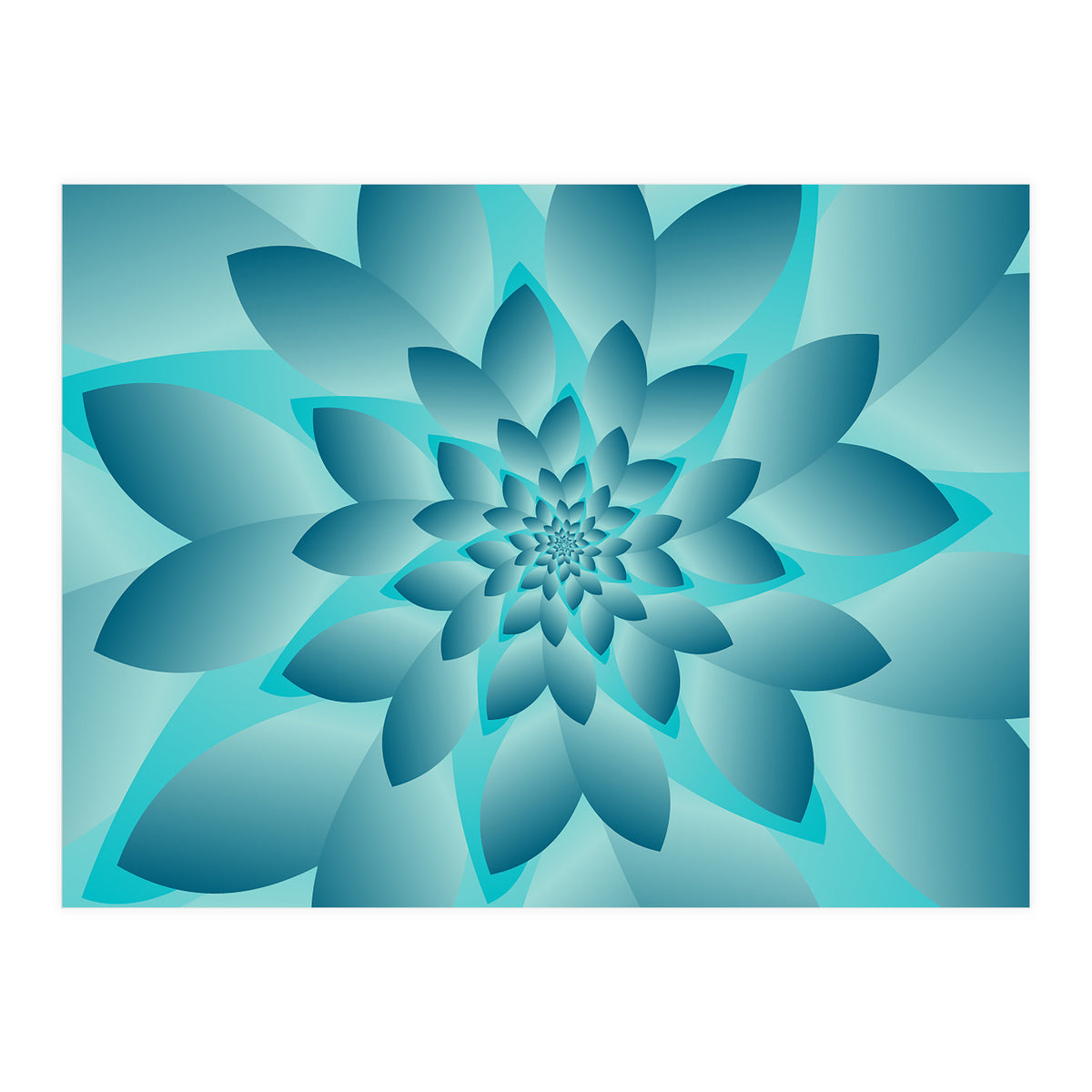Abstract Modern Optical Illusion Floral Design Art (Print Only)