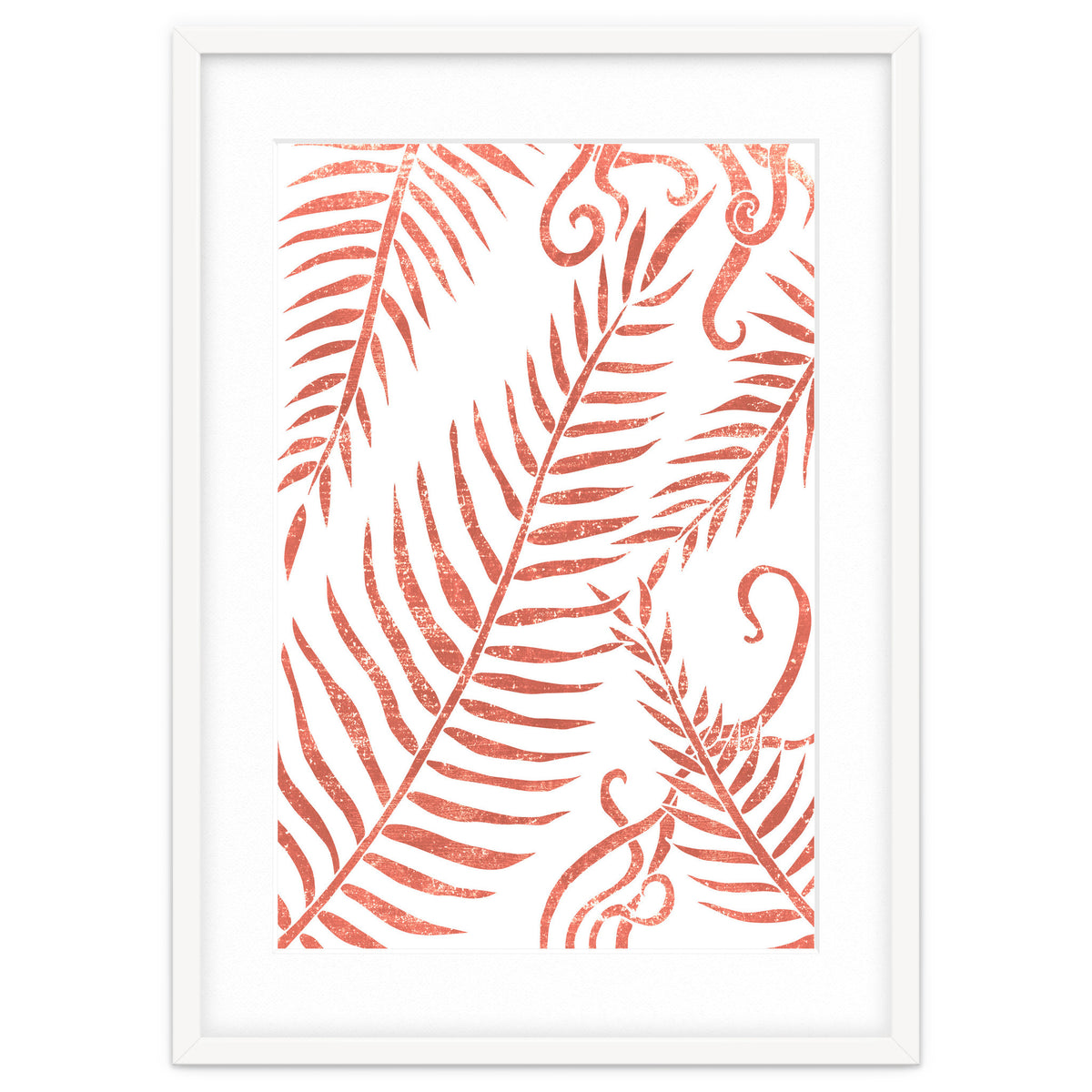 Abstract Terracotta Leaves 2 - Burnt Orange