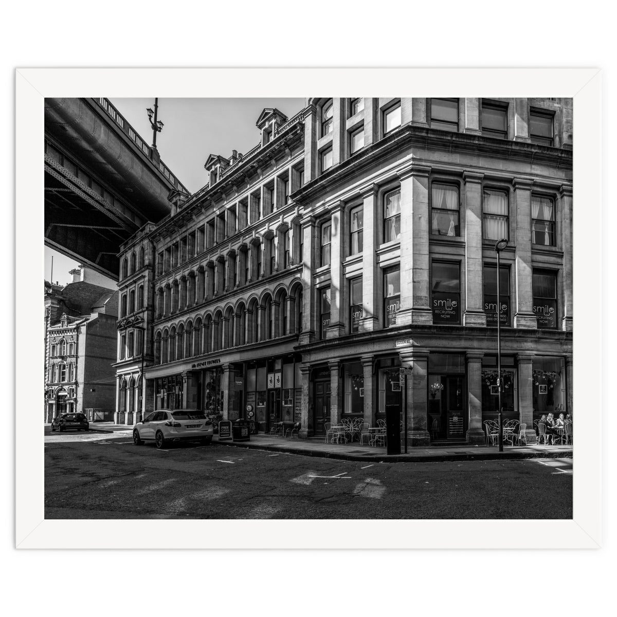 Dene st Newcastle monochrome