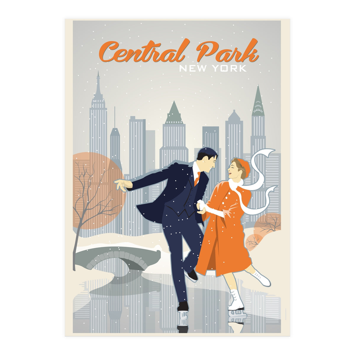 Skating in Central Park  (Print Only)