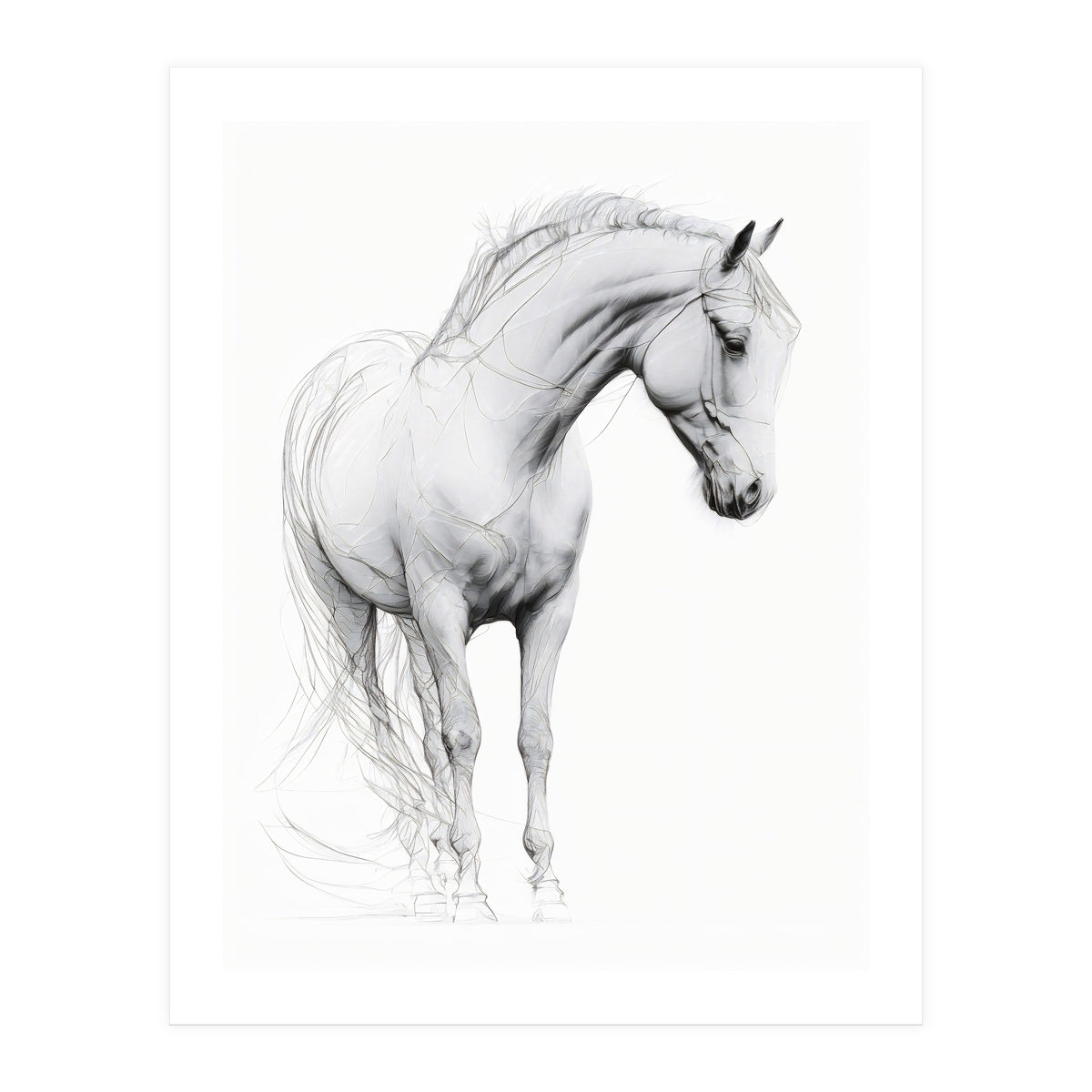 Horse Line Art (Print Only)