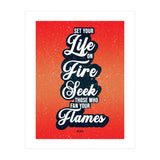 Set Your Life On Fire - Rumi Quote Typography (Print Only) thumbnail