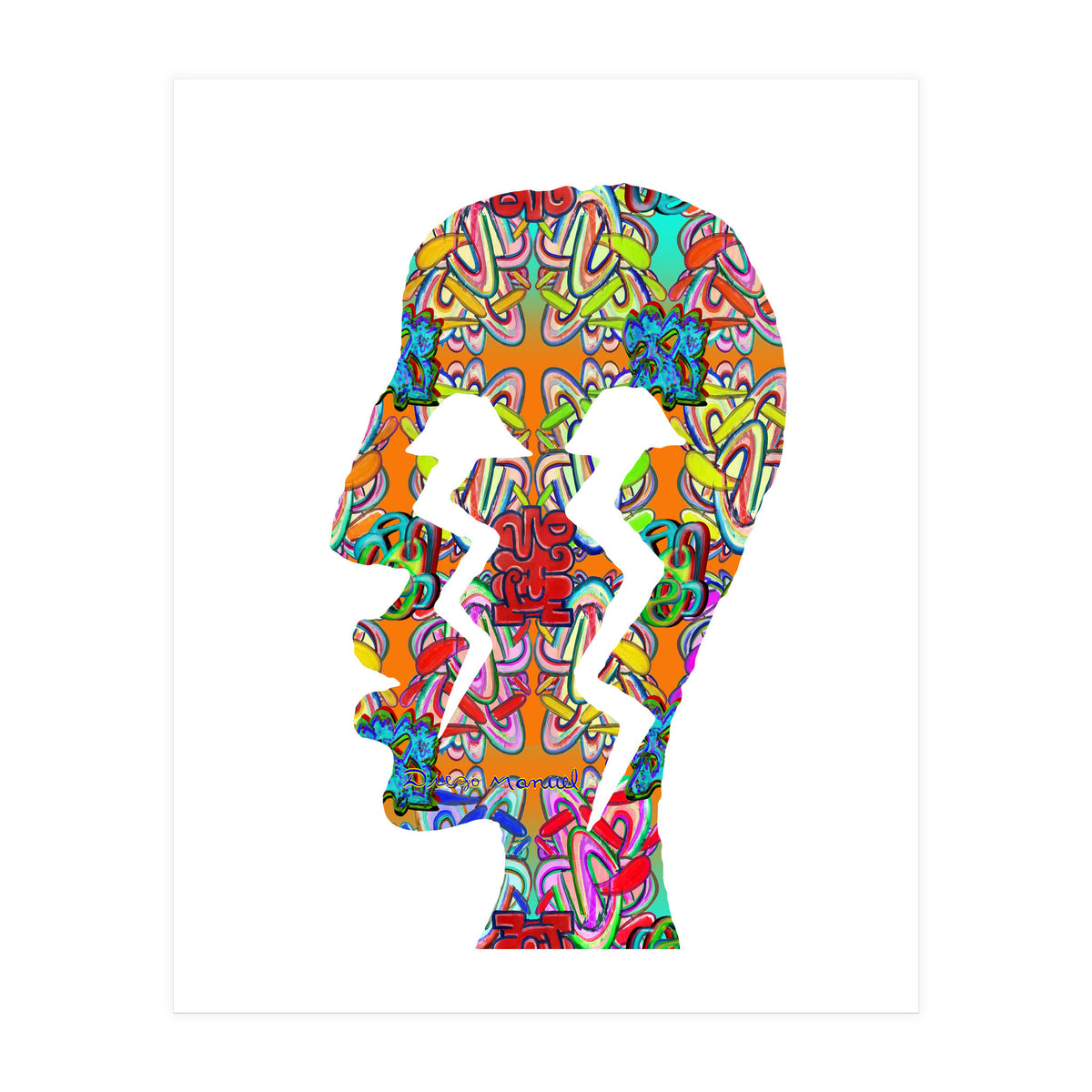 Perfil Con Rayos 5  (Print Only)