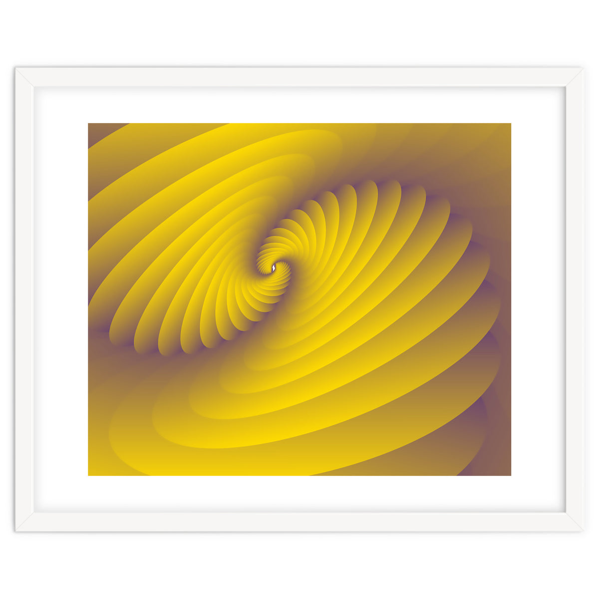 3d Abstract YELLOW Spiral Modern ART