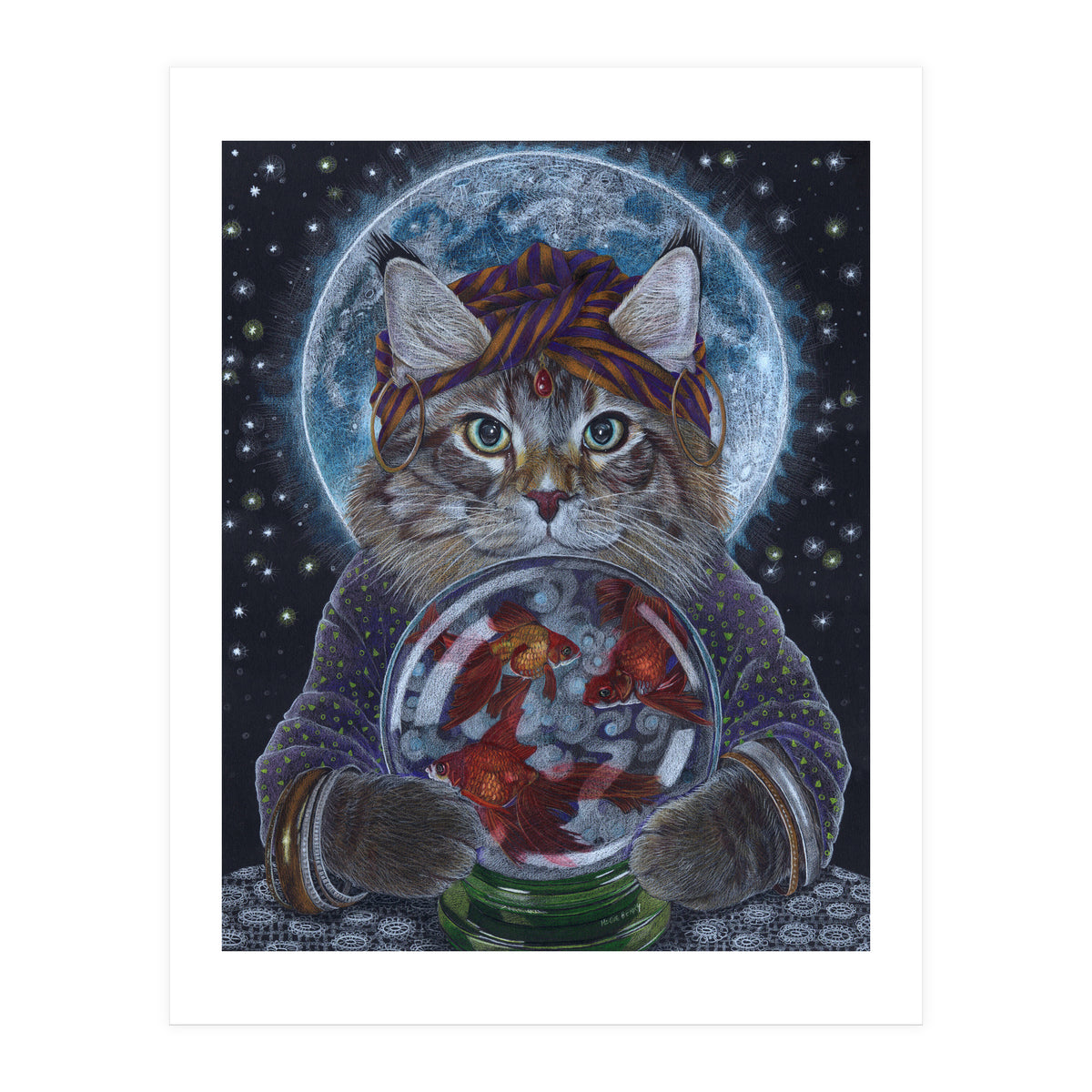 Fortune Teller Cat (Print Only)
