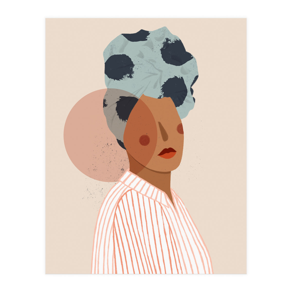 Lady with stripes (Print Only)