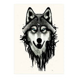 Wicked Soul, Werewolf Wolf Wild Animals Sketch, Wildlife Drawing Line Art, Wild Eclectic Dark Moon (Print Only) thumbnail