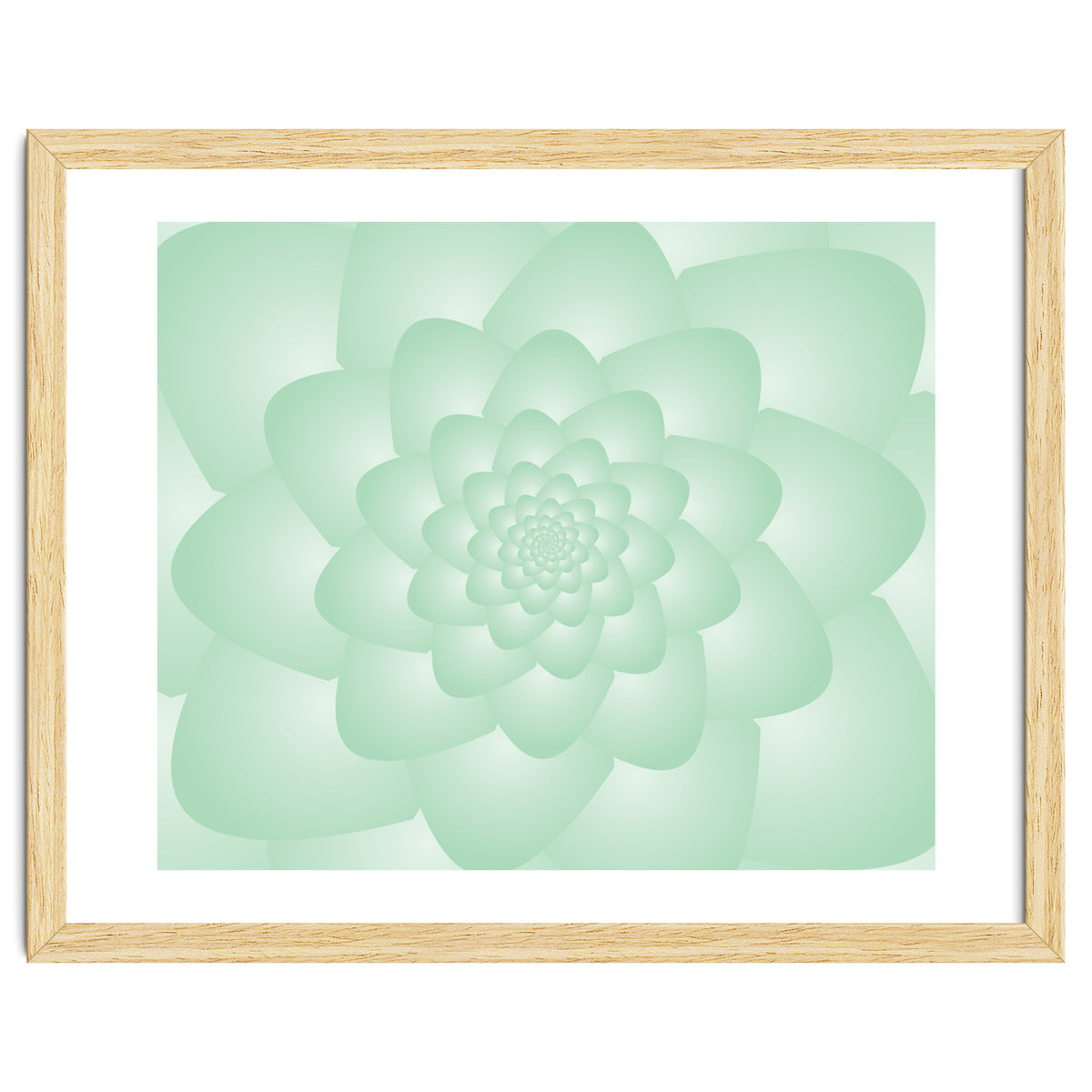 Pastel Colors Flower Pattern Set Green
