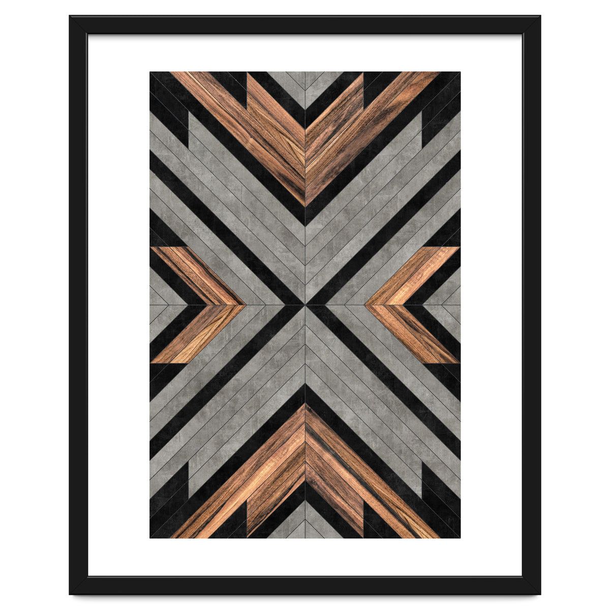 Urban Tribal Pattern No.2 - Concrete and Wood