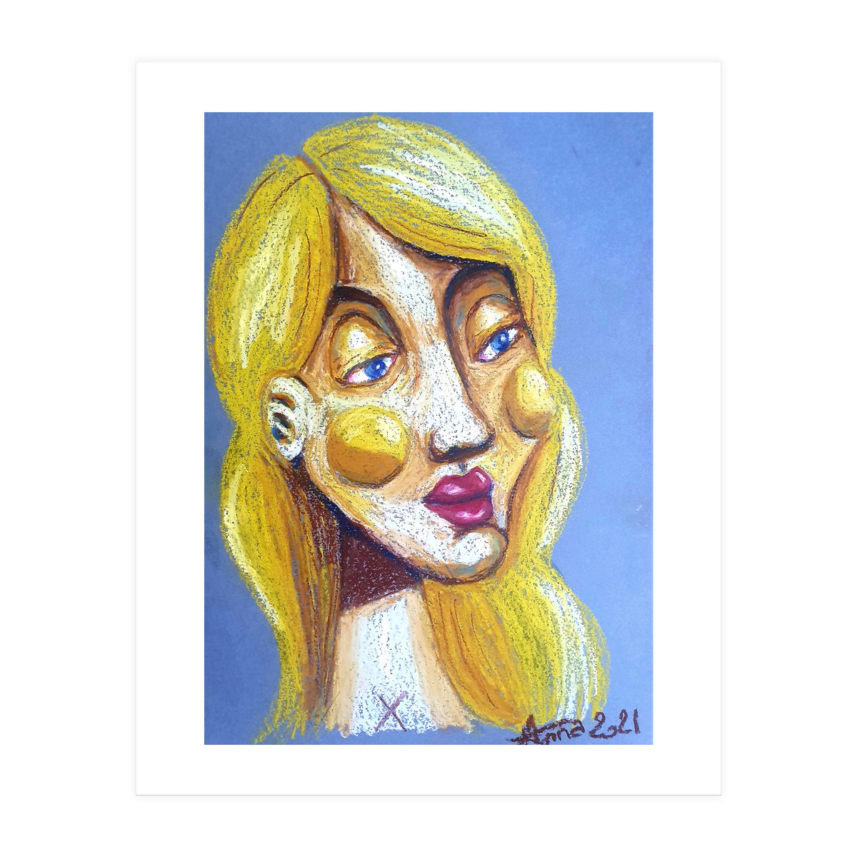 Blond Girl looking left (Print Only)