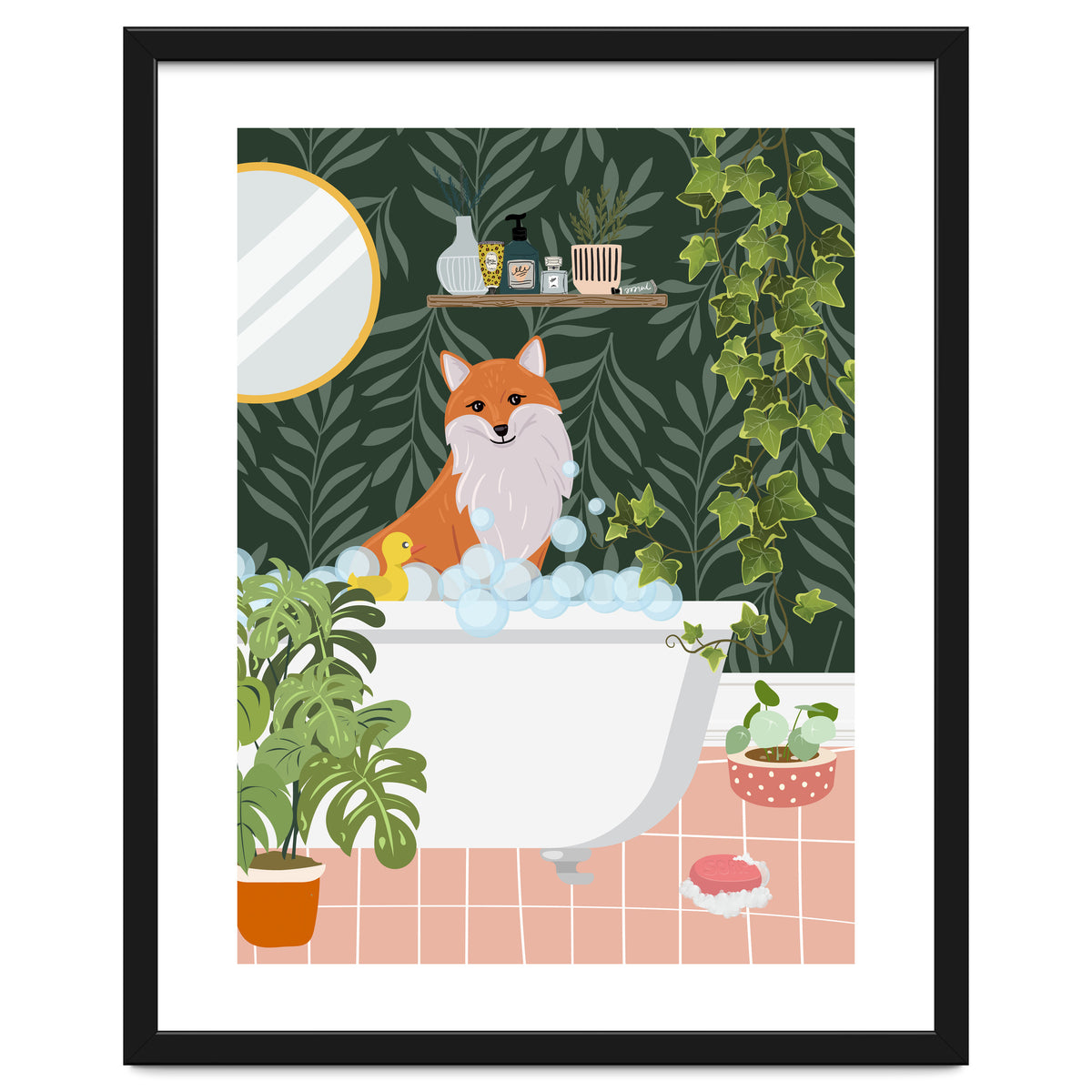 Fox Taking a Bath