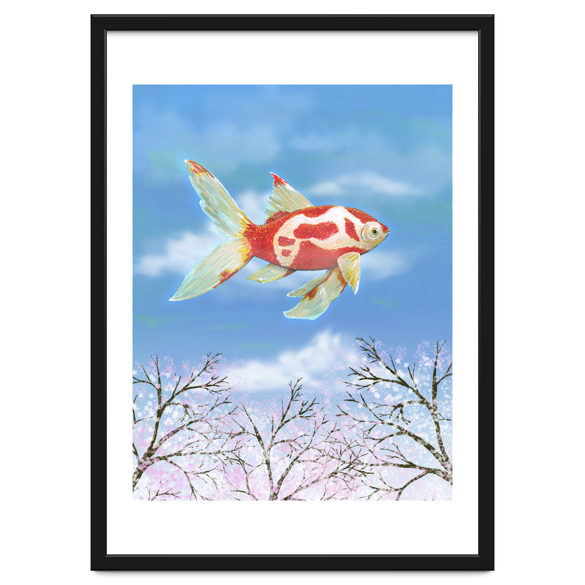Flying goldfish
