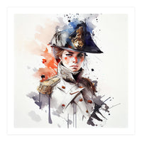 Watercolor Napoleonic Soldier Woman #4 (Print Only)