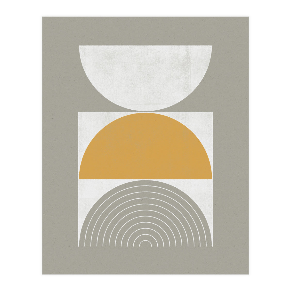 Mid-Century Modern No.29 - Woodblock Print (Print Only)