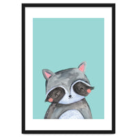 Woodland Racoon On Mint