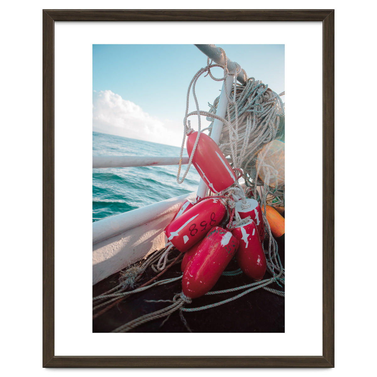 Buoys on a fishing boat