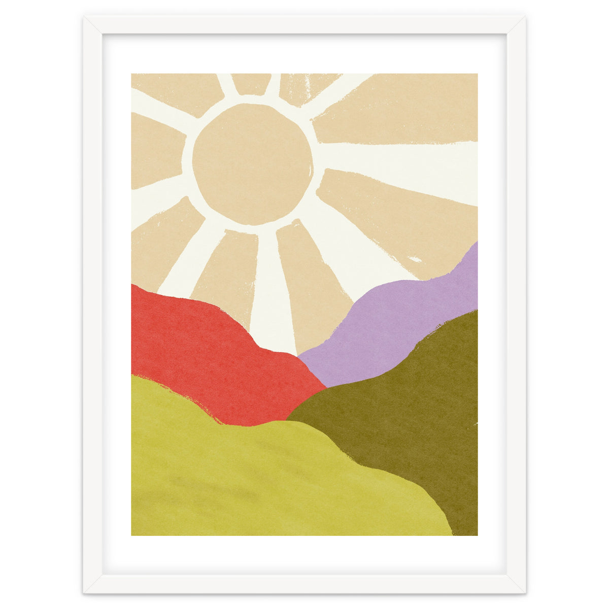 Sunshine & Hills \\ Retro Landscape