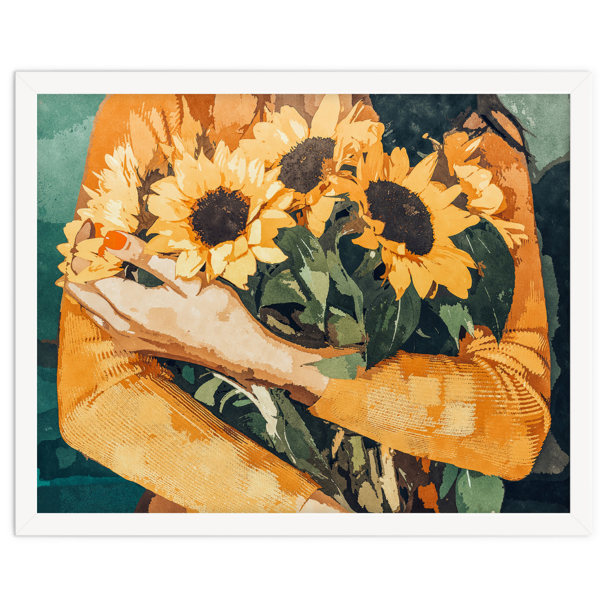 Holding Sunflowers