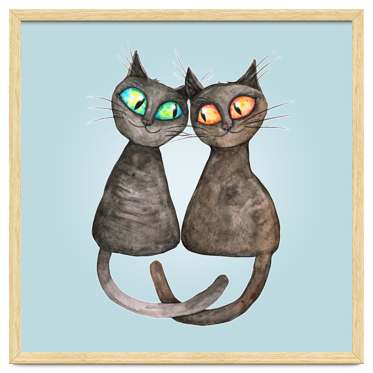 Two cute loving cats