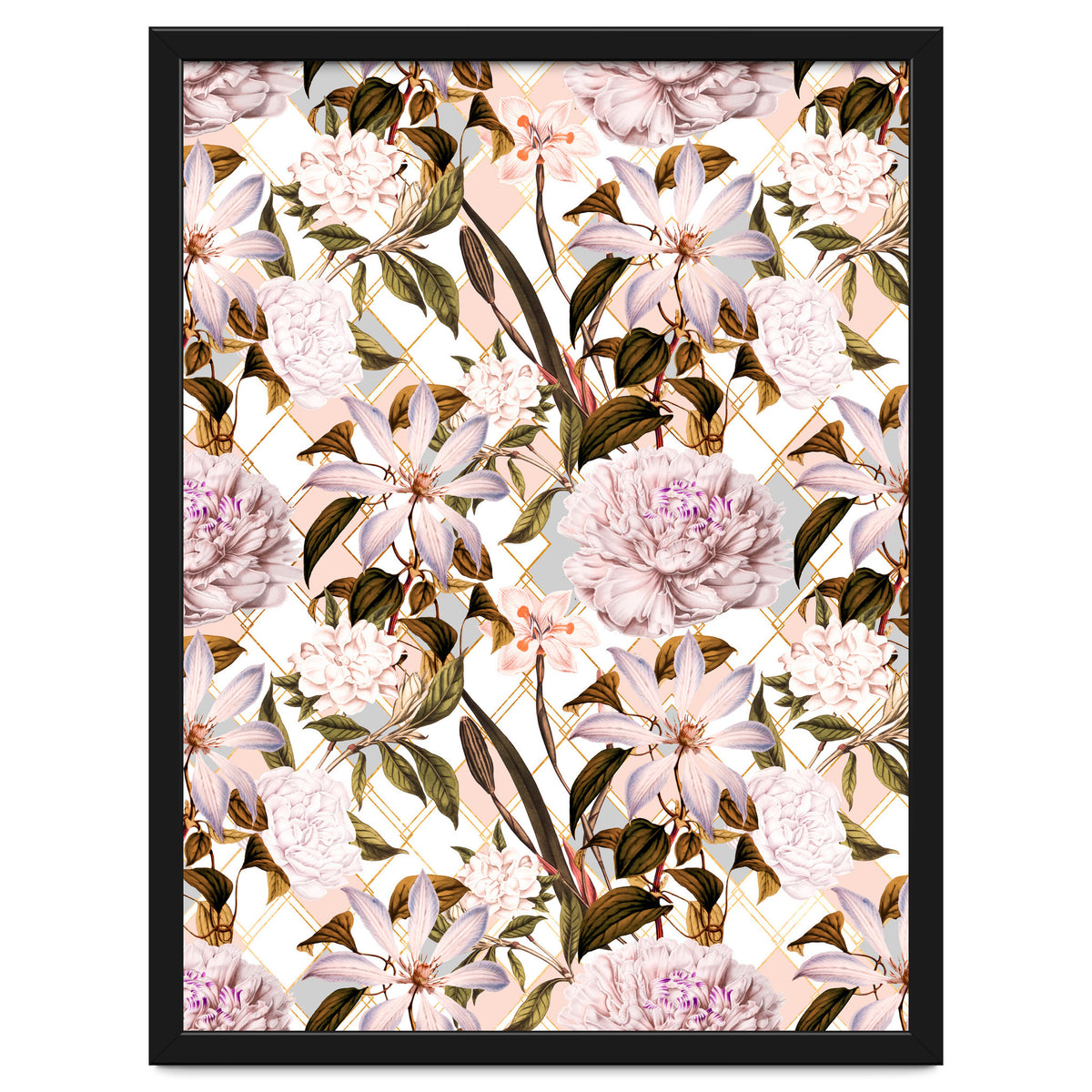 Pink flowering in geometric